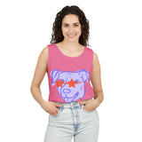 Purple Dog Graphic Tank Top — Cute Pup Illustration