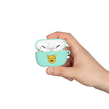 Cat Face AirPods Case — Cute Yellow Cat Keyring Cover for AirPods & AirPods Pro