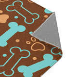 Pet Paw & Bone Area Rug — Cute Dog-Themed Accent Mat