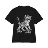 Skateboarding Cat Graphic T-Shirt – Cool Kitty on Skateboard