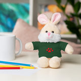 Plush Bear with Paw-Print Tee — Cute Gift for Kids & Pet Lovers
