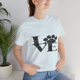 Love Paw T-Shirt — Distressed Paw Print Pet Lover Tee