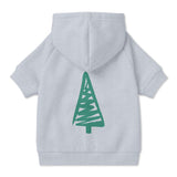 Pet Hoodie with Collar Hole – Minimalist Christmas Tree Design
