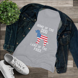 Women’s Patriotic Dog T-Shirt – American Flag Dog Graphic Tee