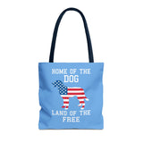 Patriotic Dog Tote Bag - Home of the Dog, Land of the Free