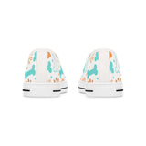 Dog Bone & Paw Print Women's Low Top Sneakers — Cute Pet Lover Shoes