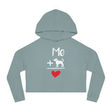 Cropped Dog Lover Sweatshirt, Cute Pet Gift, Women’s Hoodie, Fun Casual Wear, Dog Mom Apparel, Dog-Themed Fashion