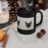 Black Cat Origami Mug — Ceramic Coffee Cup for Cat Lovers