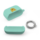 Cat Face AirPods Case — Cute Yellow Cat Keyring Cover for AirPods & AirPods Pro