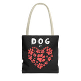 Dog Love Tote Bag - Cute Pet Paw Print Design
