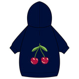 Cherry Pet Hoodie – Cute Navy Blue Dog & Cat Hoodie