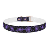Black and purple star dog collar