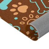 Pet Paw & Bone Area Rug — Cute Dog-Themed Accent Mat