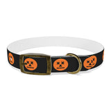 jack-o-lantern print dog collar