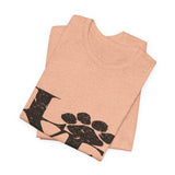 Love Paw T-Shirt — Distressed Paw Print Pet Lover Tee