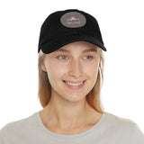Hat with Leather Patch — "for the love of pets"