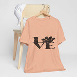 Love Paw T-Shirt — Distressed Paw Print Pet Lover Tee