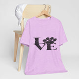 Love Paw T-Shirt — Distressed Paw Print Pet Lover Tee