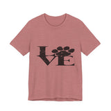 Love Paw T-Shirt — Distressed Paw Print Pet Lover Tee