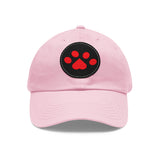 Hat with Paw Print Leather Patch - Pet Lovers