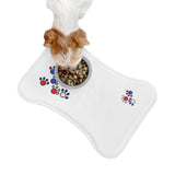 Pet Feeding Mat - Red White and Blue Patriot Paws Design