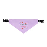 Season’s Greetings Christmas Clip-On Pet Bandana
