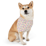Colorful Paw Print Pet Bandana Collar — Vibrant Dog/Cat Scarf