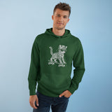 Cool Skateboarding Cat Hoodie — Retro Cat on Skateboard Pullover