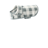 Cozy Check Fleece Pet Jacket — Paw Print Dog & Cat Coat
