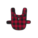 Cozy Check Fleece Pet Jacket — Paw Print Dog & Cat Coat
