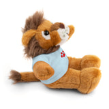 Plush Bear with Paw-Print Tee — Cute Gift for Kids & Pet Lovers