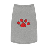 Red Pawprint Pet Tank Top