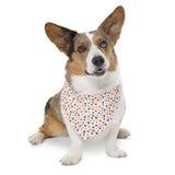 Colorful Paw Print Pet Bandana Collar — Vibrant Dog/Cat Scarf