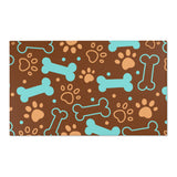 Pet Paw & Bone Area Rug — Cute Dog-Themed Accent Mat