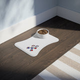 Pet Feeding Mat - Red White and Blue Patriot Paws Design