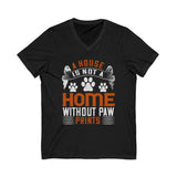 Pet Lovers Paw Print V-Neck Tee