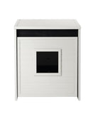 New Age Pet ECOFLEX Freedom Litter Loo Moisture‑Resistant Enclosure & End‑Table, Non‑Toxic, Pull Out Drawer, Indoor Cat Furniture, Antique White
