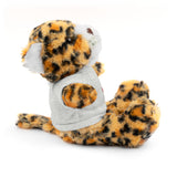 Plush Bear with Paw-Print Tee — Cute Gift for Kids & Pet Lovers