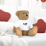 Plush Toy — 'LOVE' Paw Print Teddy with White T‑Shirt