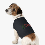 Merry & Bright Pet Tank Top — Christmas Dog Shirt with Tree Design