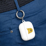Cat Face AirPods Case — Cute Yellow Cat Keyring Cover for AirPods & AirPods Pro