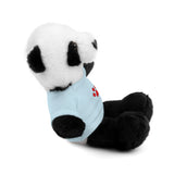 Plush Bear with Paw-Print Tee — Cute Gift for Kids & Pet Lovers