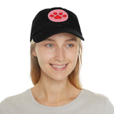 Hat with Paw Print Leather Patch - Pet Lovers