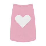 Pet Tank Top white heart