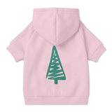 Pet Hoodie with Collar Hole – Minimalist Christmas Tree Design
