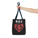 Dog Love Tote Bag - Cute Pet Paw Print Design