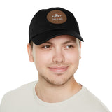 Hat with Leather Patch — "for the love of pets"