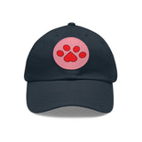 Hat with Paw Print Leather Patch - Pet Lovers