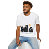 Ghost Friends T-Shirt — Cute Halloween Ghosts with Crescent Moon