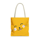 Cute Cat Face Tote Bag - Yellow Pet Lover's Shopping Bag